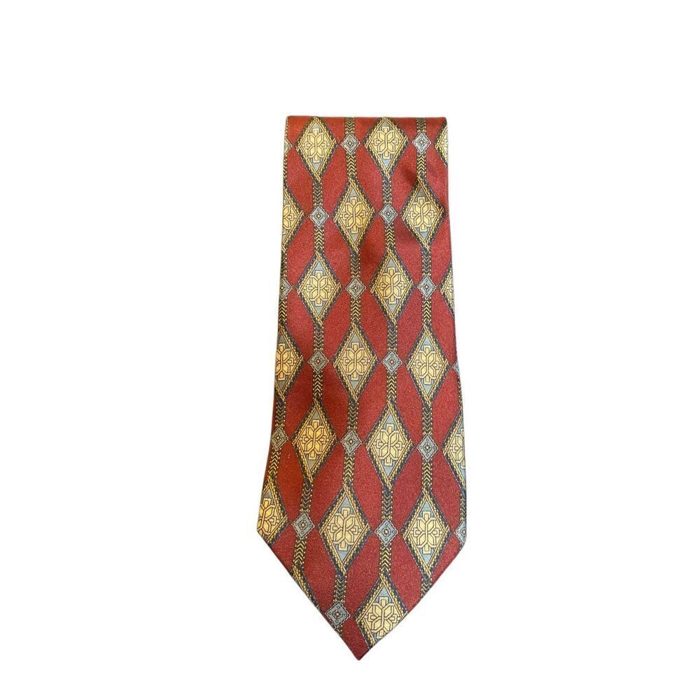 Amherst & Brock men’s vintage diamond shaped 100% silk tie 57